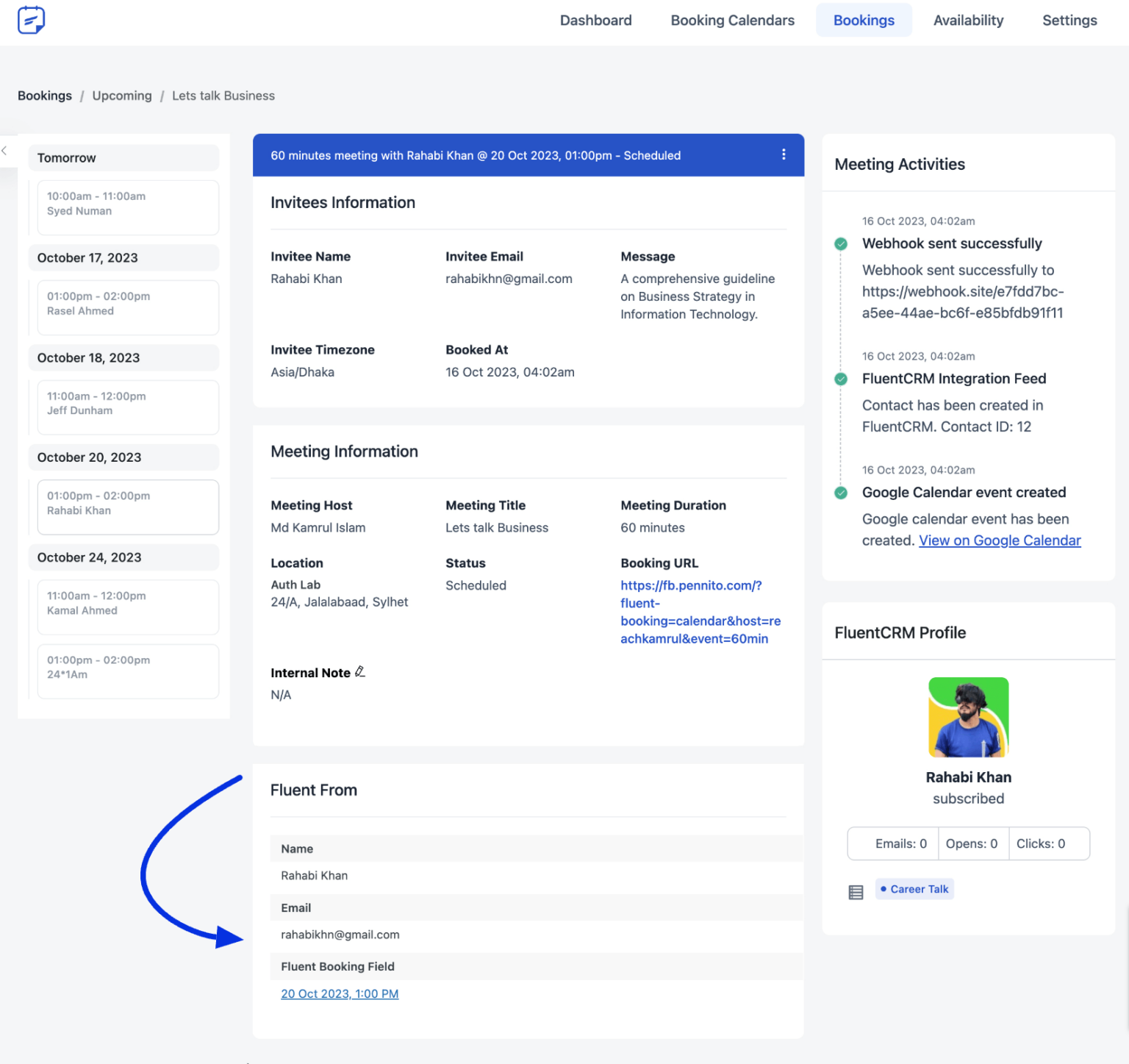 Fluent Forms Integration with FluentBooking - FluentBooking