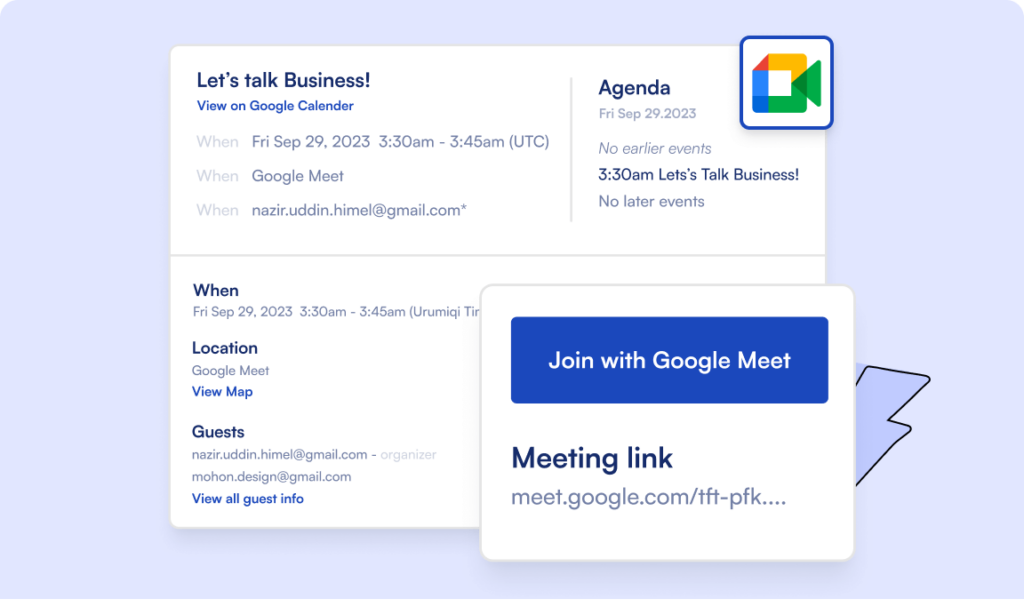google meet link sharing