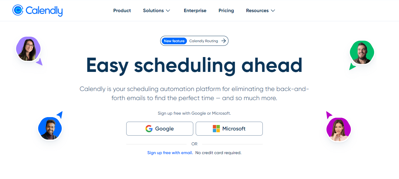 appointment scheduling system - calendly