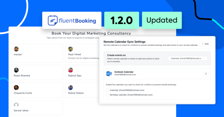 FluentBooking 1.2.0: Connect Outlook Calendars and Build Team Pages!