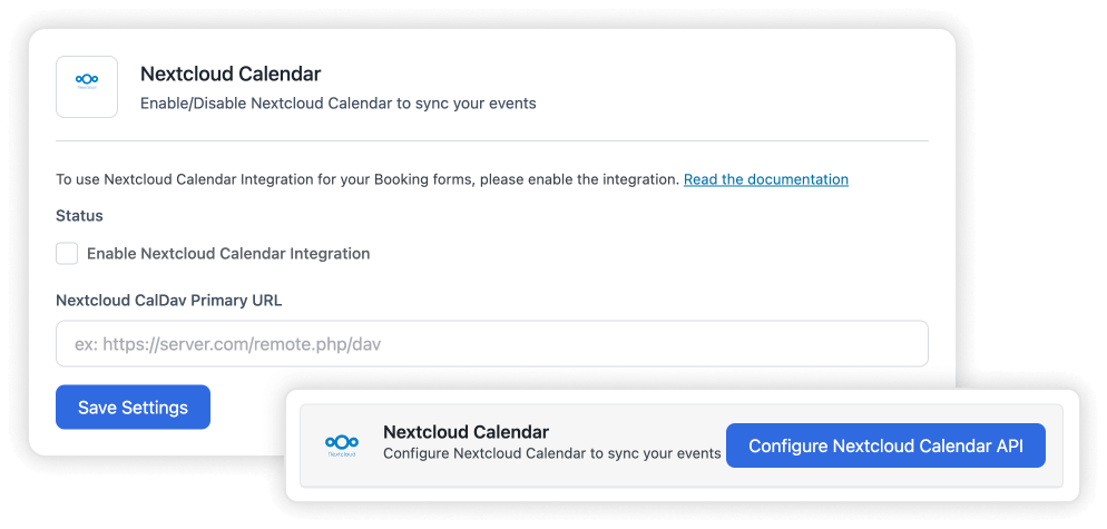 nextcloud calendar integration