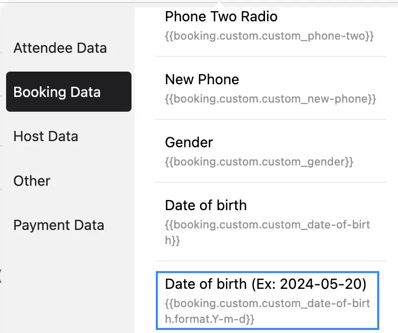 new shortcode - date of birth mapping with FluentCRM