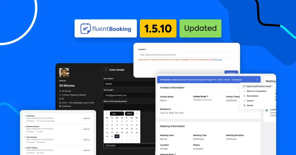 fluentbooking 1.5.10