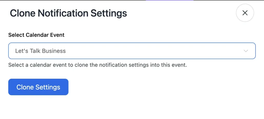 clone email notification settings