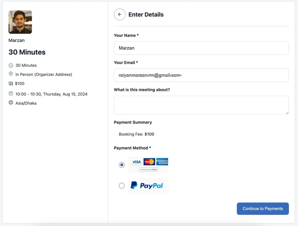 improved payment method ui in fluentbooking 