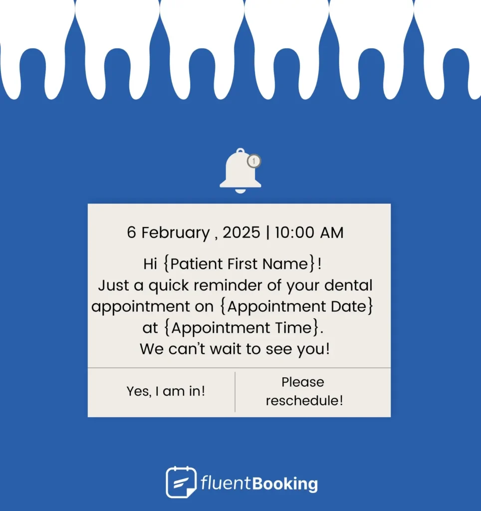 dental appointment reminder template