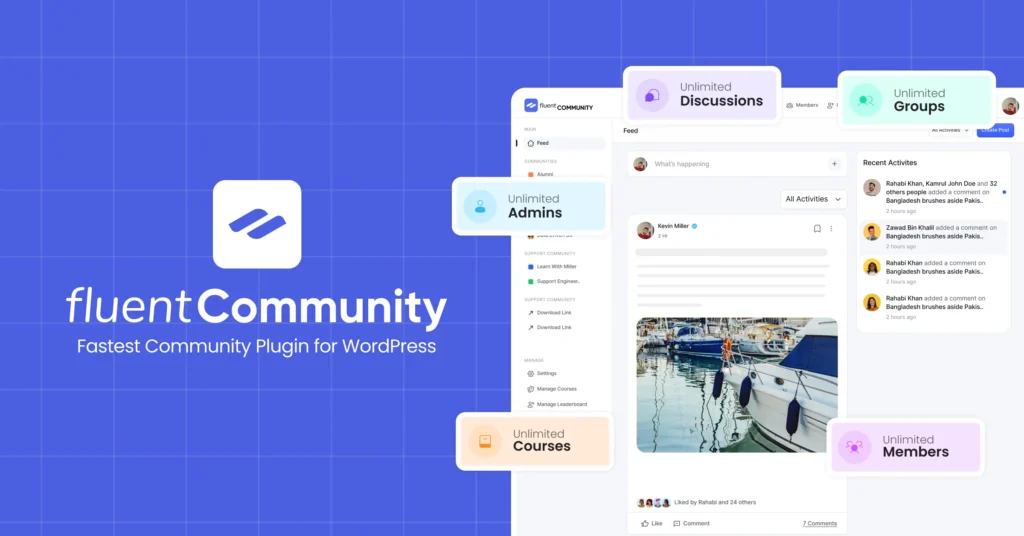 fluent community - wordpress community plugin