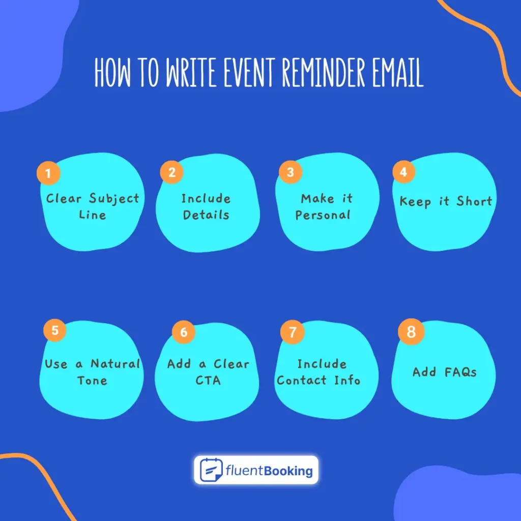 how to write a event reminder email