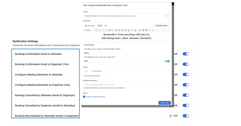 automated reminder and follow-up setting