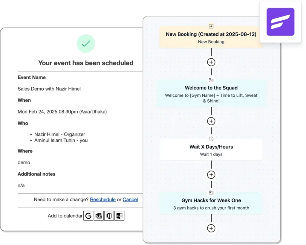 automated followup email, client onboarding