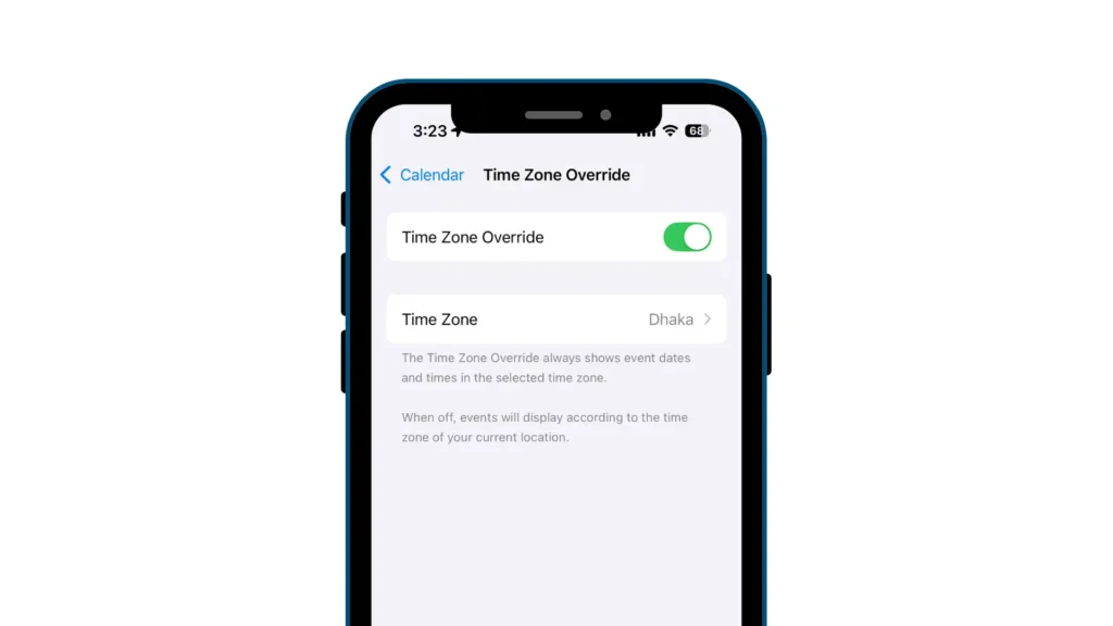 Apple calendar tips: Enable Time Zone Support