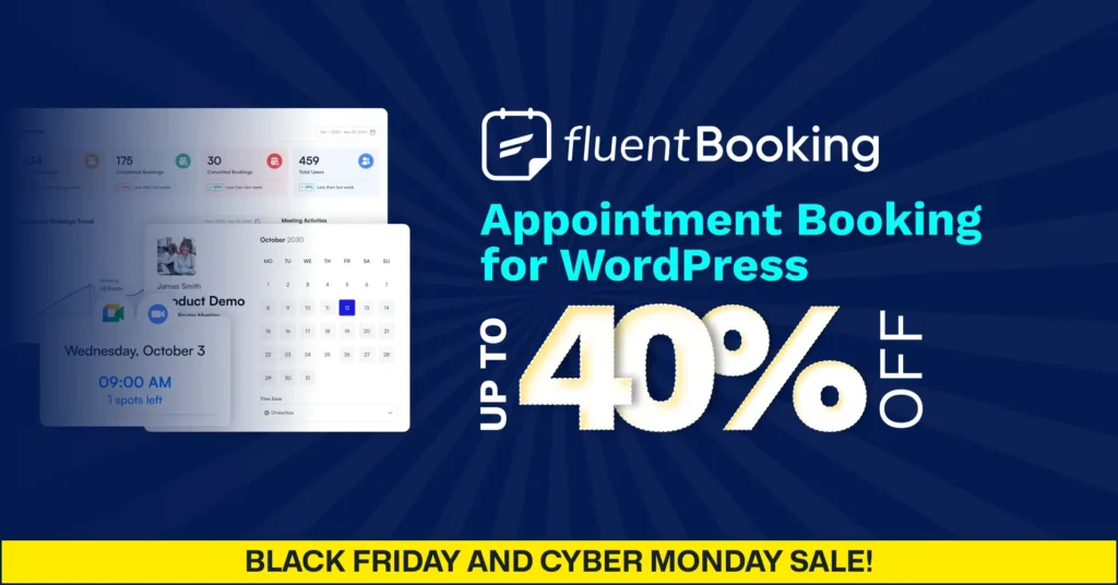 fluentbooking black friday and cyber monday deal 2025