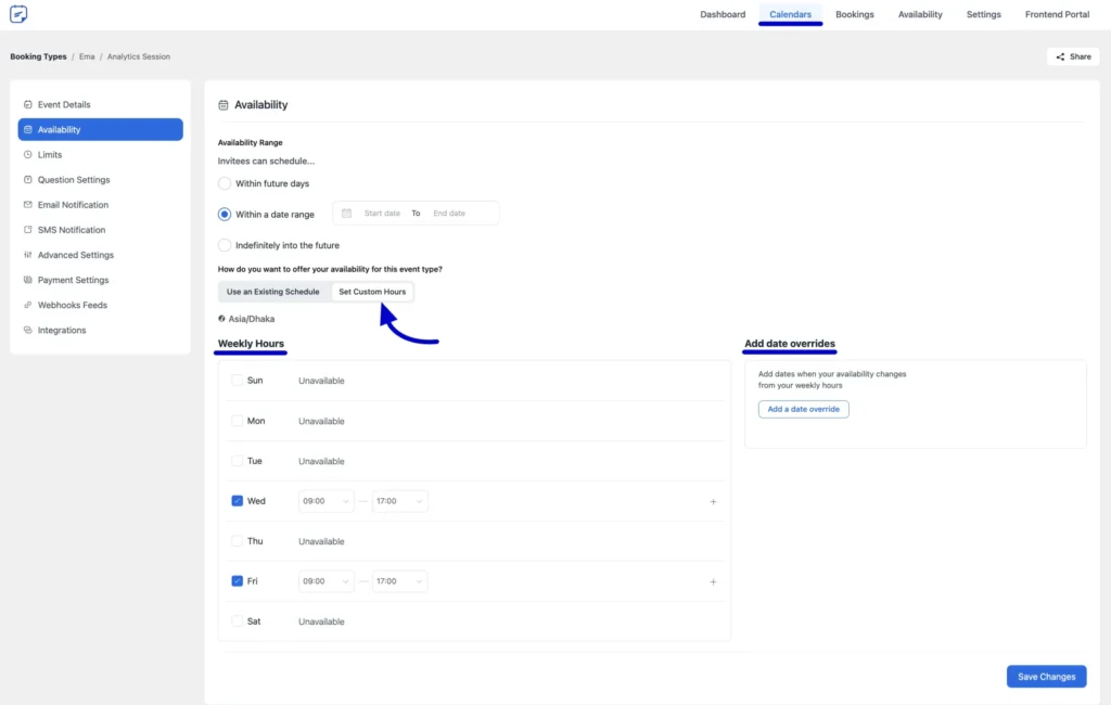 Create Limited-Time and Custom Availability