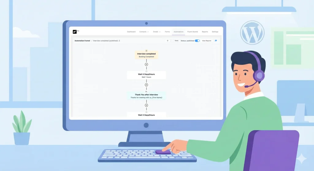 interview follow-up automation