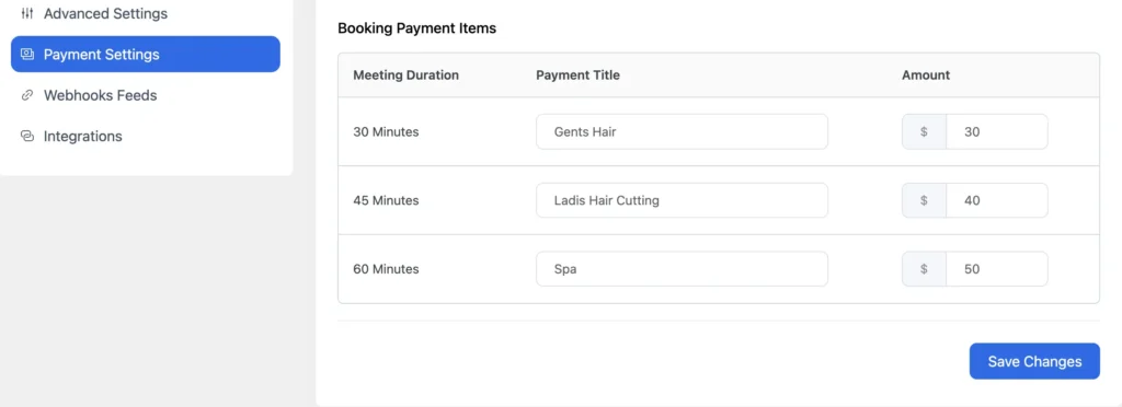 Flexible Service Durations For Different Treatments