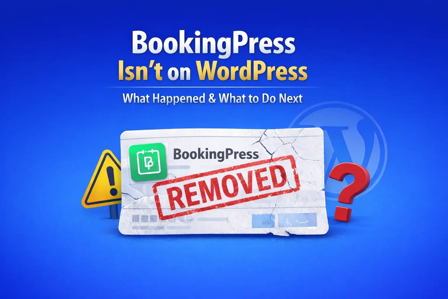 bookingpress isn't available on wordpress