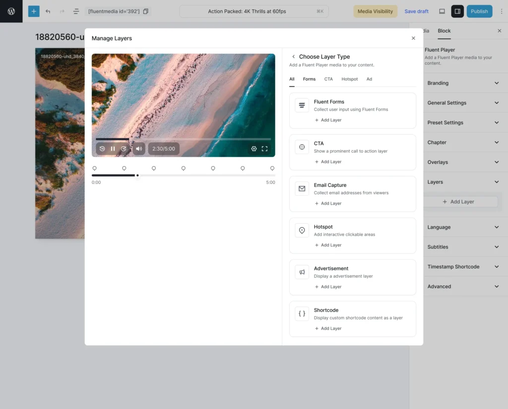 fluentplayer interactive layers