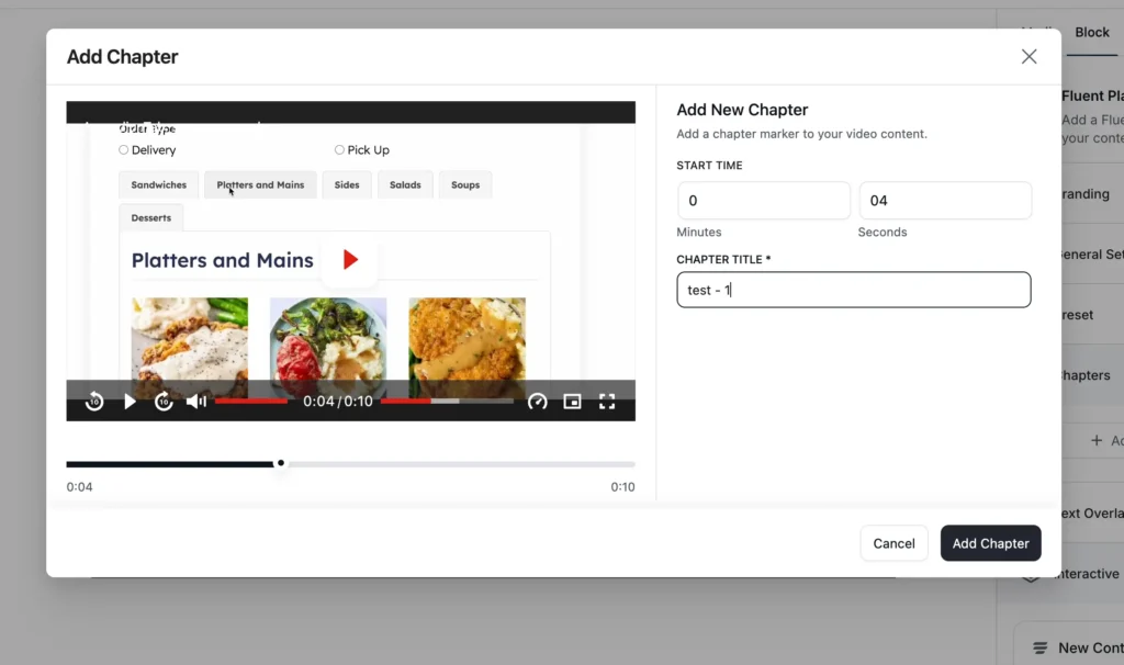 fluentplayer chapter