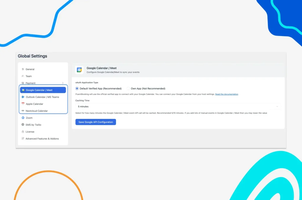 connect fluentbooking with your calendar app 