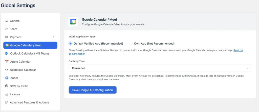 calendar integration