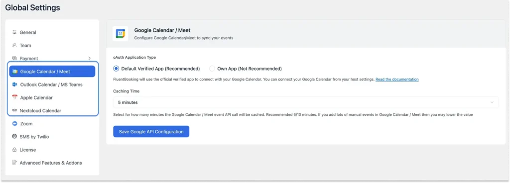 calendar integration