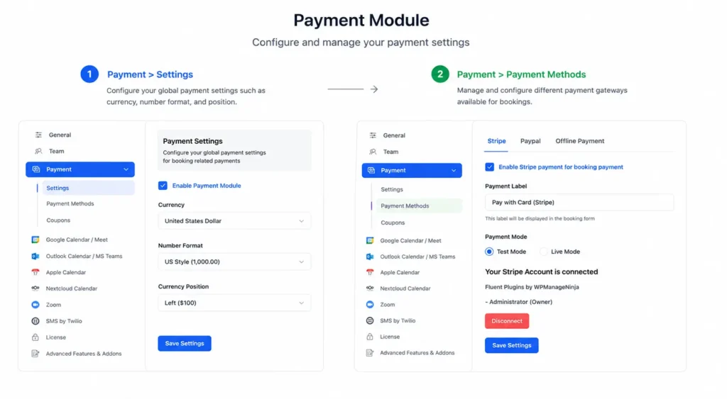 enable payment for your recurring class booking 