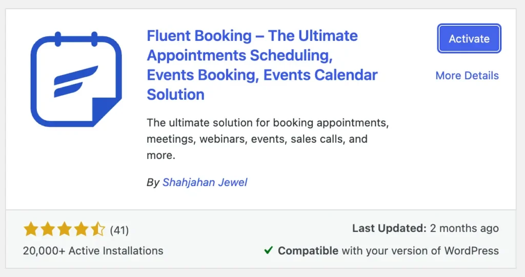 install and activate a recurring booking plugin 