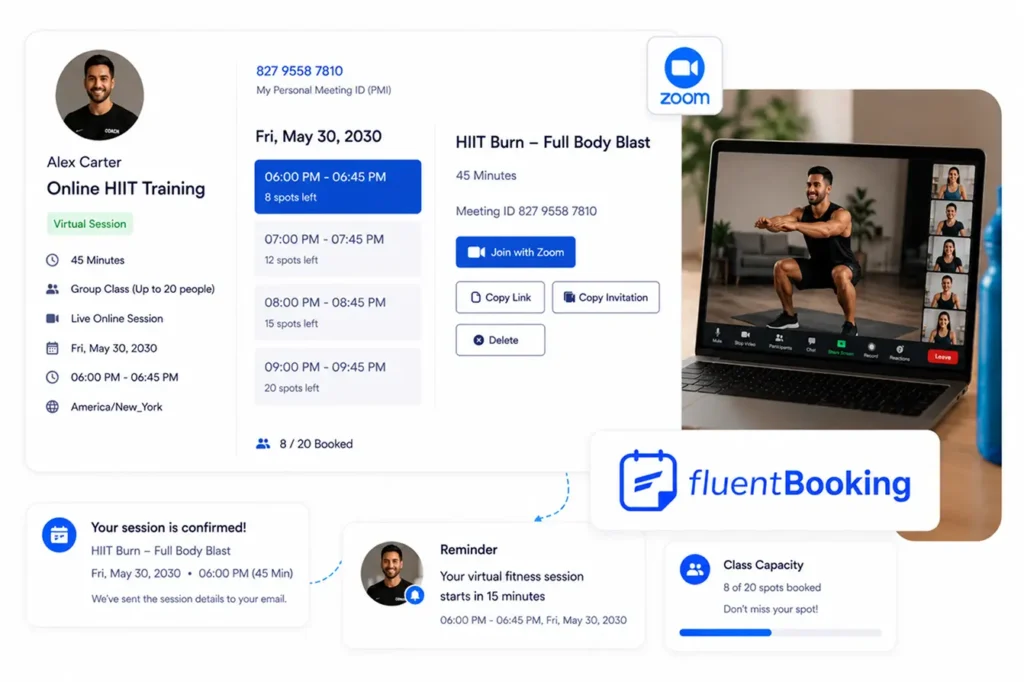 run virtual fitness classes 