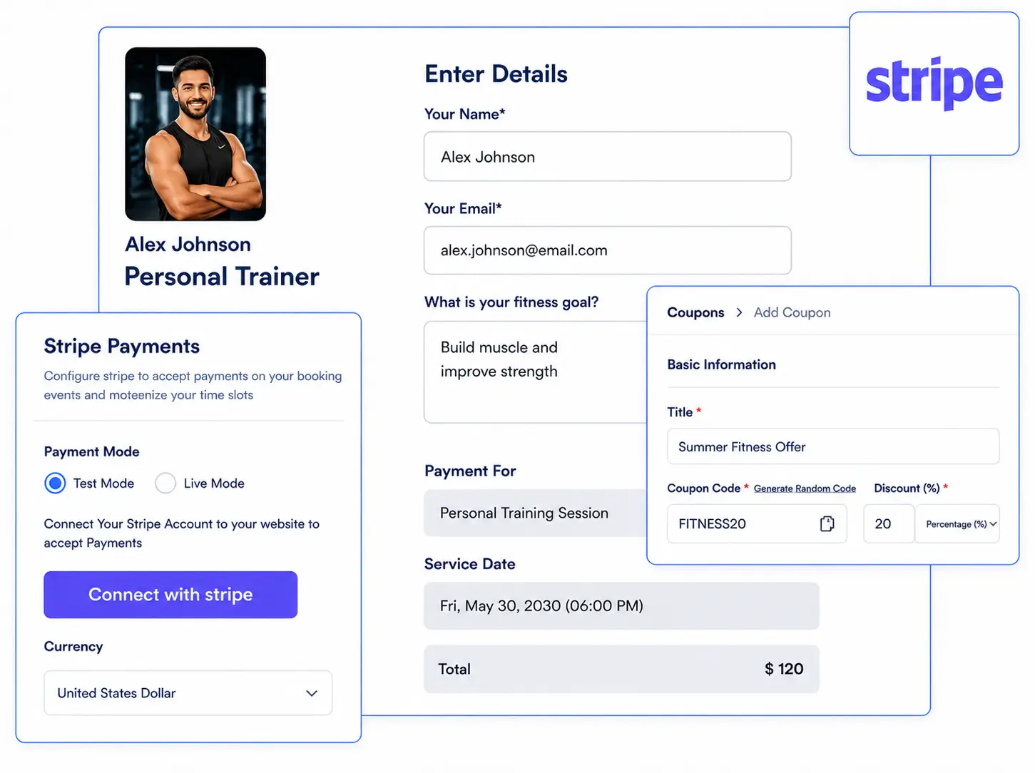 accept secure payment for your fitmess classes 