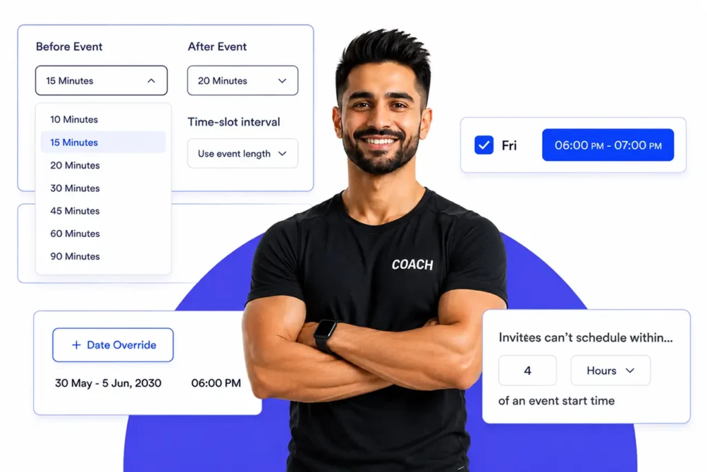 manage personal availability and control your bookings 