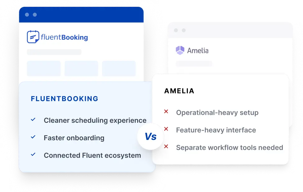 fluentbooking vs amelia