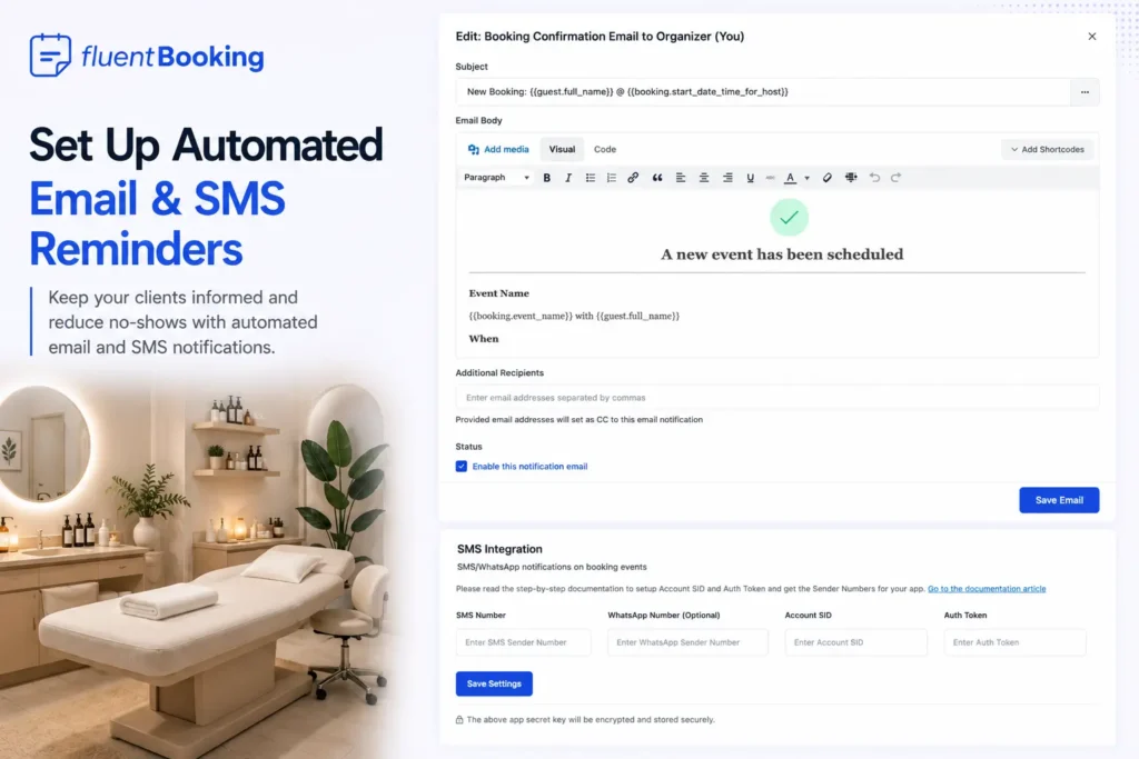 Set Up Automated Email & SMS Reminders
