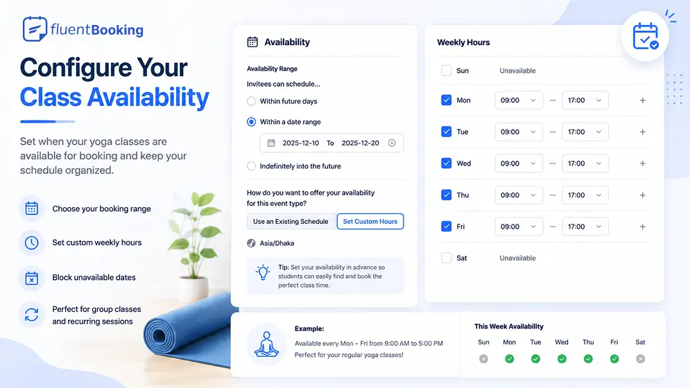 Configure Your Class Availability