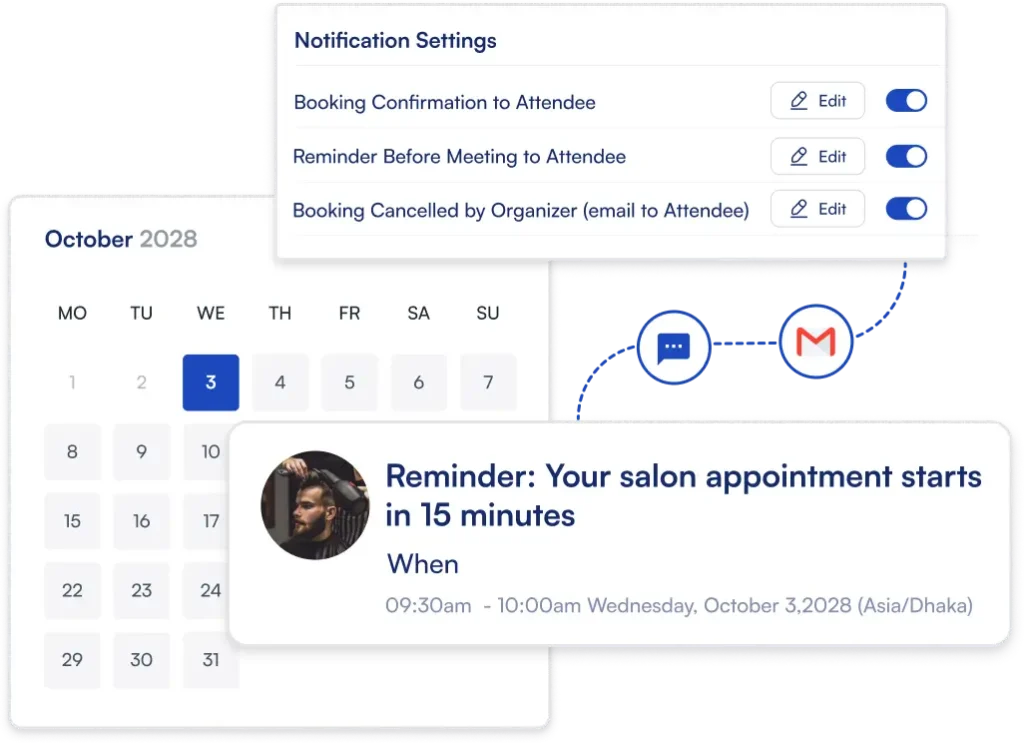 send automated notifications to your salon clients 