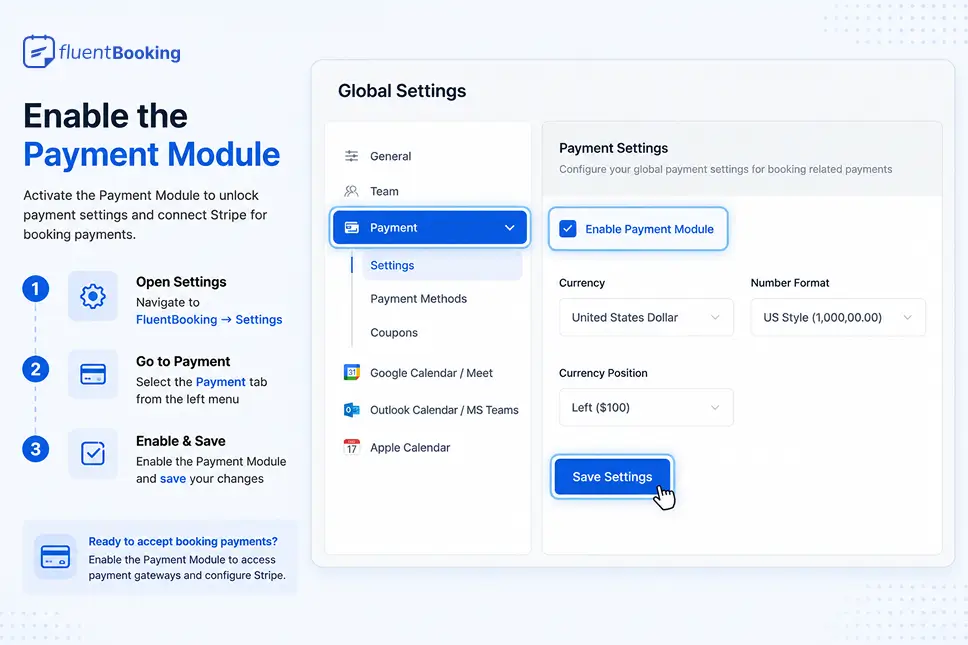 Enable the Payment Module