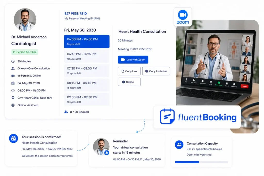 meet online or physical with your patients 