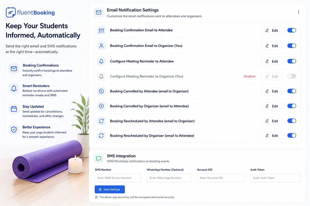Set Up Automated Email and SMS Reminders