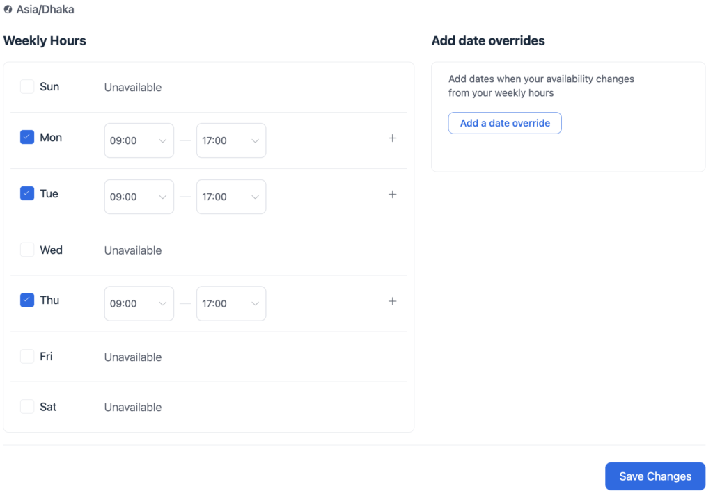 Configure Your Availability