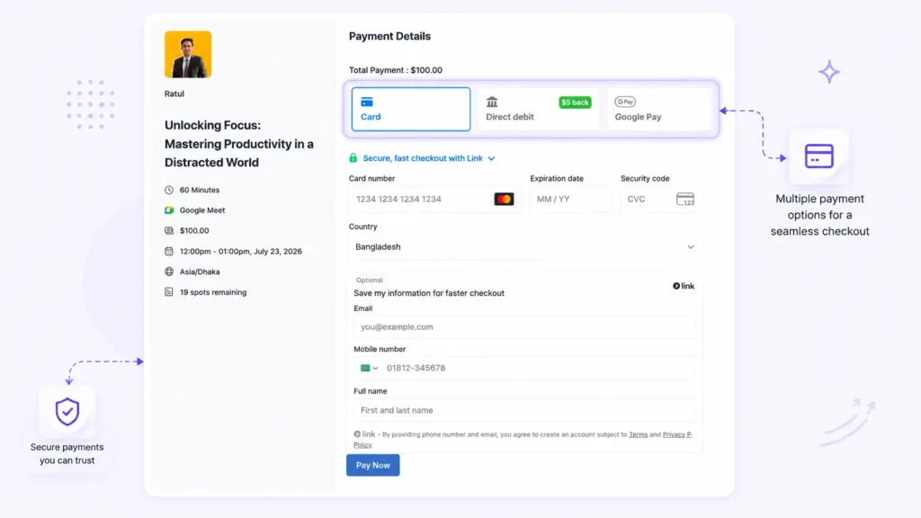 choose payment method