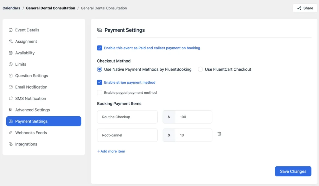 Online Payments for Appointments