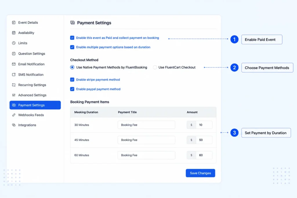 payment setting