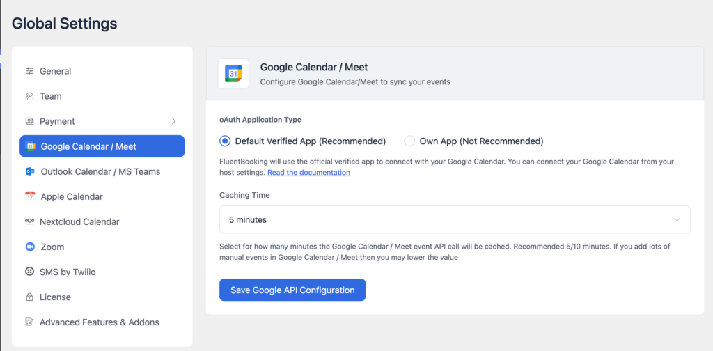 integration in fluentbooking