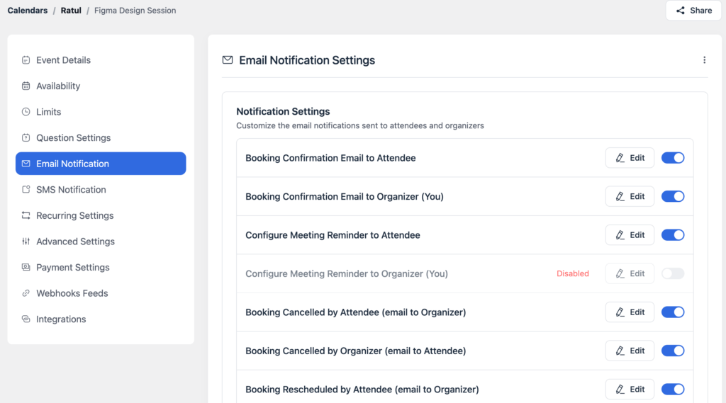 automated notification