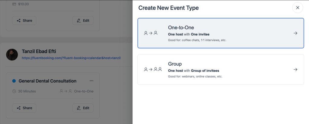 create event type