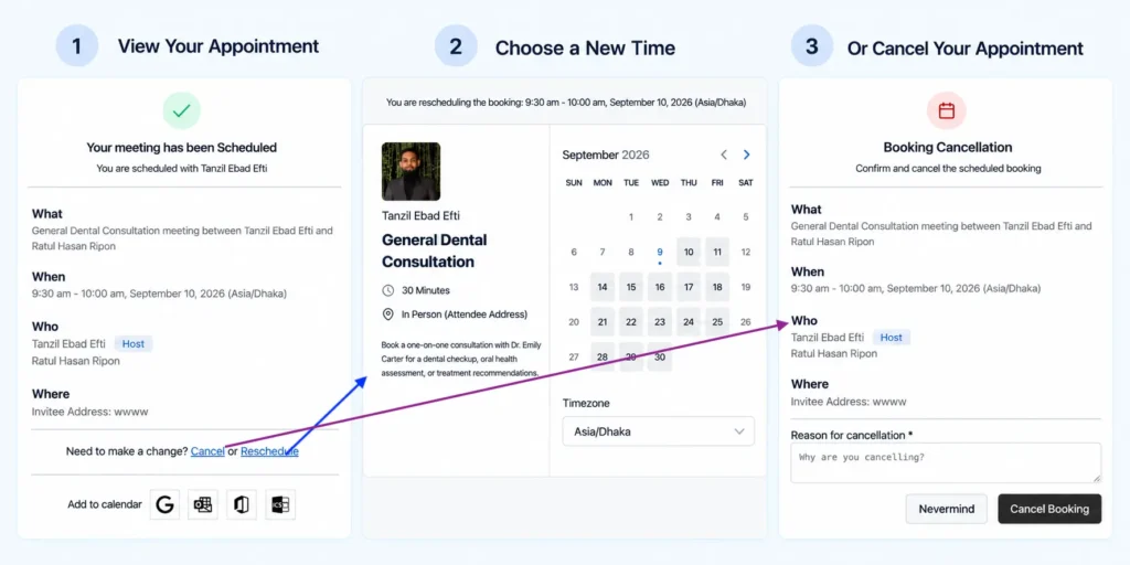 Make Cancellations and Rescheduling Easy
