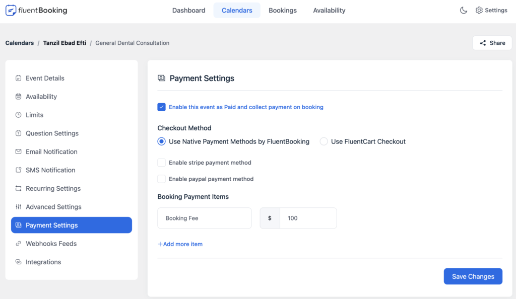 Set Up Payments or Deposits
