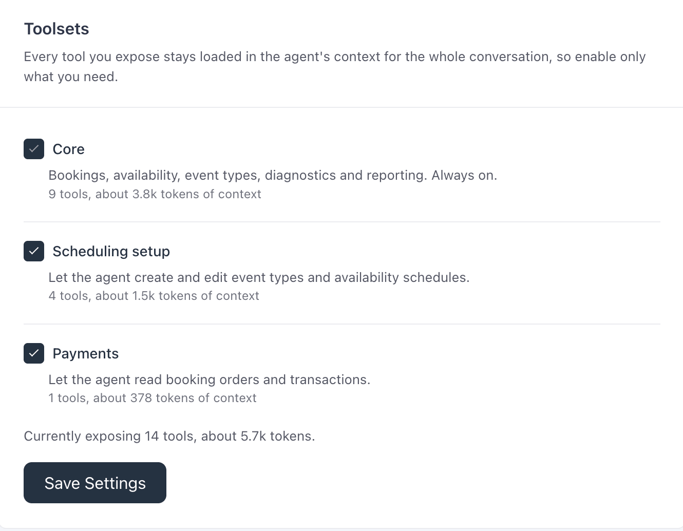 select toolset for MCP