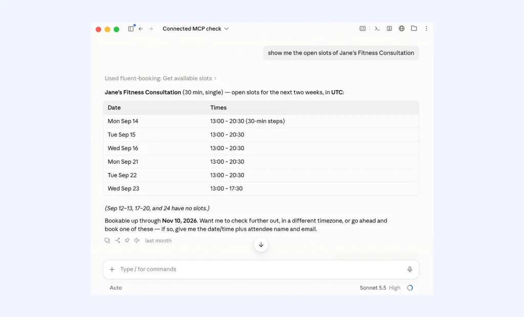 fluentbooking mcp